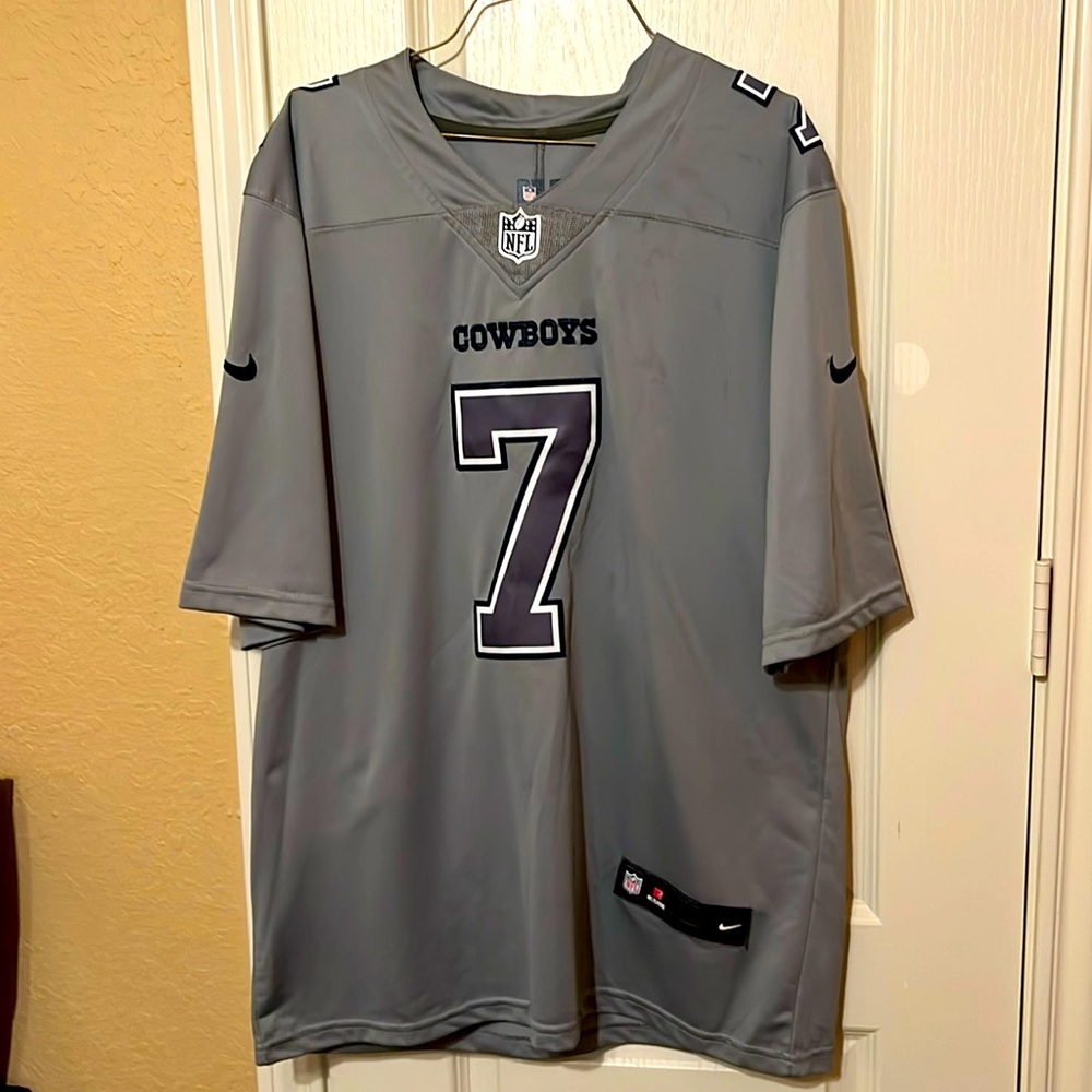 Men's NFL Dallas Cowboys Trevon Diggs Nike Gray Jersey